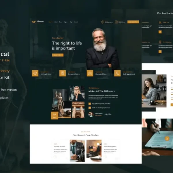 Adwocat – Elementor Template Kit for Law Firms & Attorneys