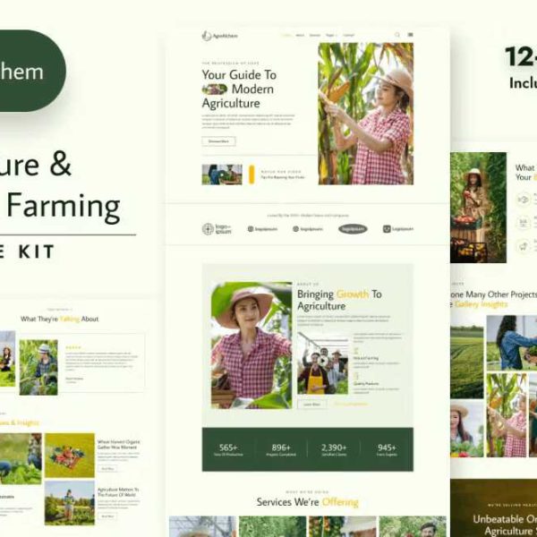 AgroAlchem - Template Kit for Agriculture & Organic Farming with Elementor Pro