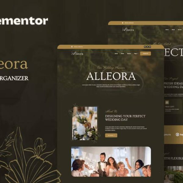 Alleora - Elementor Template Kit for Wedding Organizers