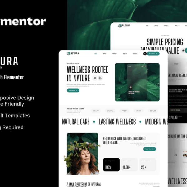 Altura – Alternative Health Elementor Template Kit