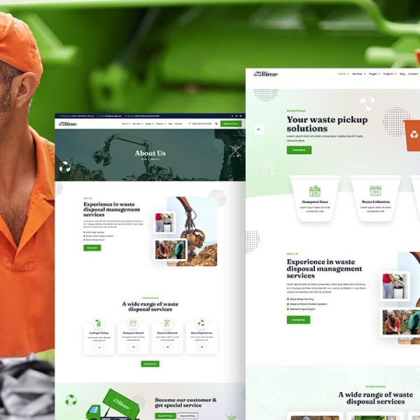 BinUp: Elementor Template Kit for Waste Pickup & Disposal Services