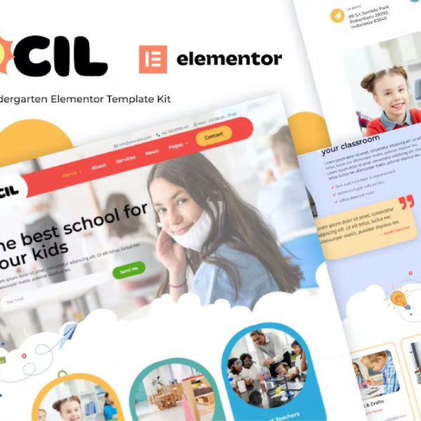 Bocil and Children Kindergarten Elementor Template Kit