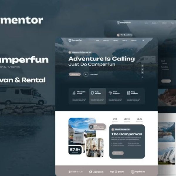 Camperfun - Elementor Template Kit for Campervan & Rental Services