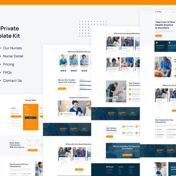 Carene – Home Care and Private Nursing Services Elementor Pro Template Kit