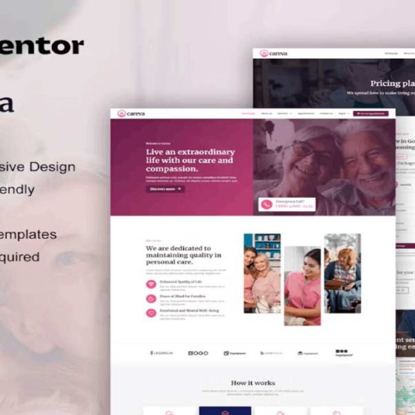 Careva – Senior Care Services Elementor Pro Template Kit
