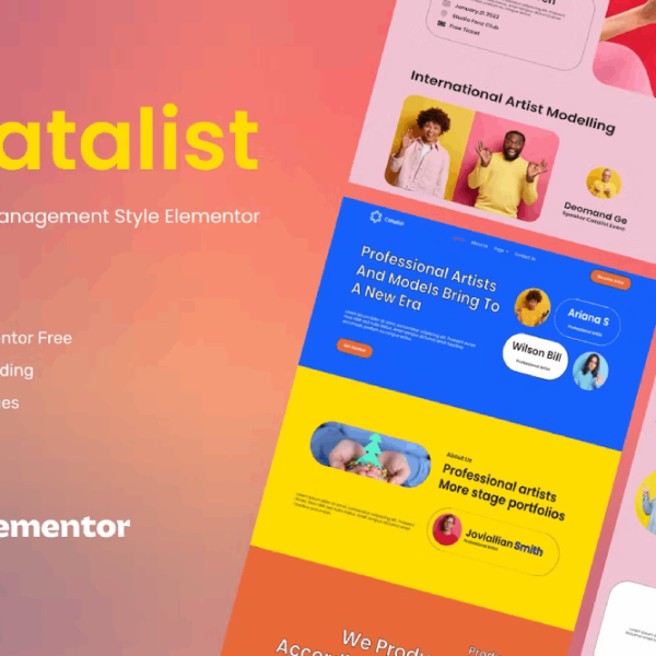 Catalist and Artist Management Elementor Template Kit