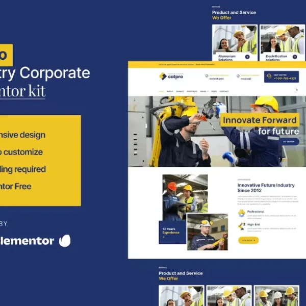 Catpro – Elementor Template Kit for Industry & Corporate Websites