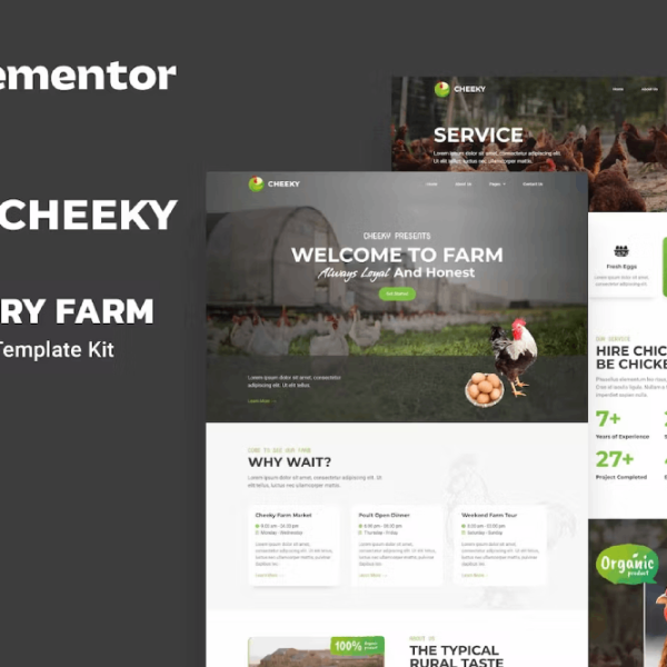 Cheeky and Poultry Farm Elementor Template Kit