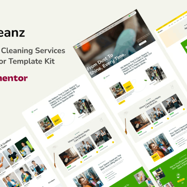 Cleanz – Cleaning Service Elementor Template Kit