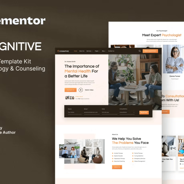 Cognitive – Psychology and Counseling Elementor Template Kit