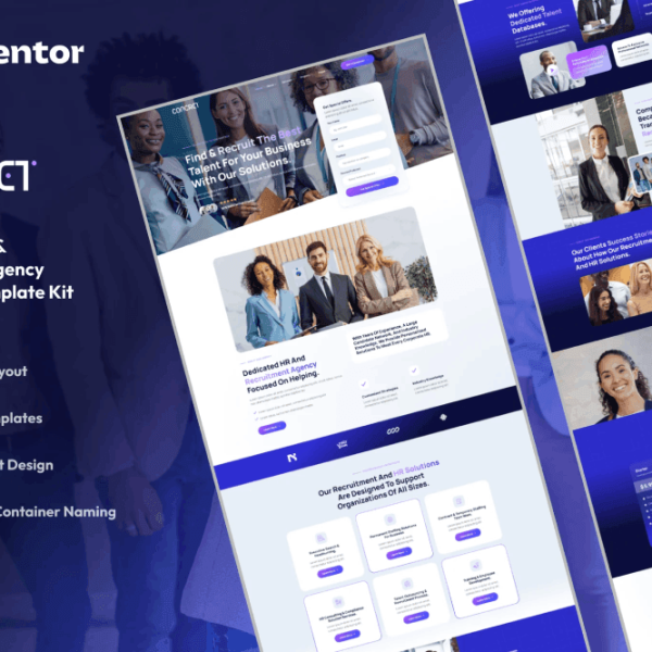 Concret – Corporate HR and Recruitment Agency Elementor Template Kit