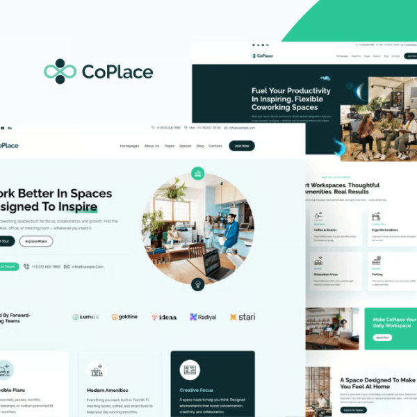 CoPlace – Co-Working Space Elementor Template Kit