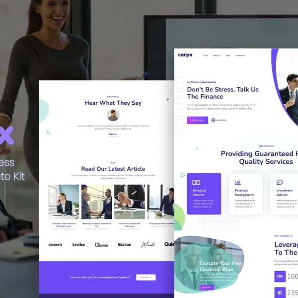 CorpX: Elementor Template Kit for Corporate Businesses