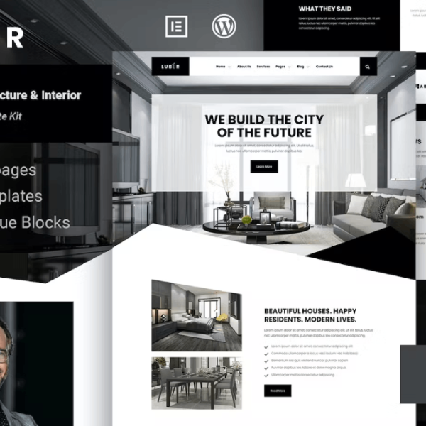 Luber – Elegant Architecture and Interior Elementor Template Kit