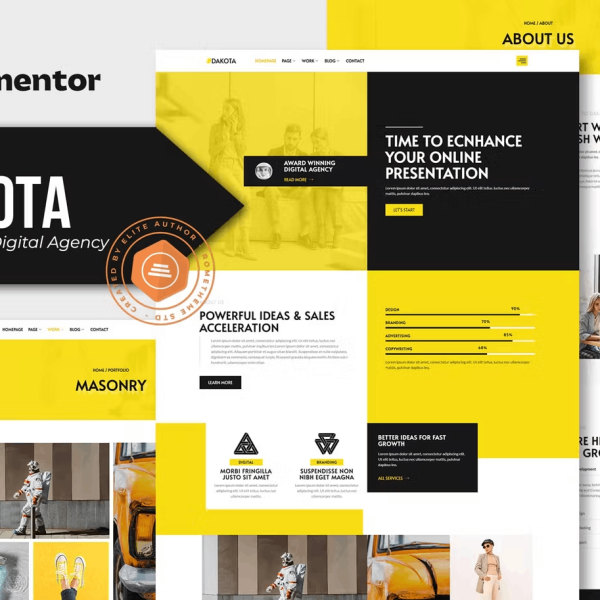 Dakota – Creative and Digital Agency Elementor Template Kit