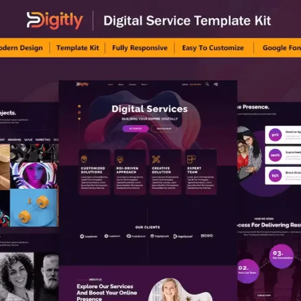 Digitly – Elementor Template Kit for Digital Service Agencies