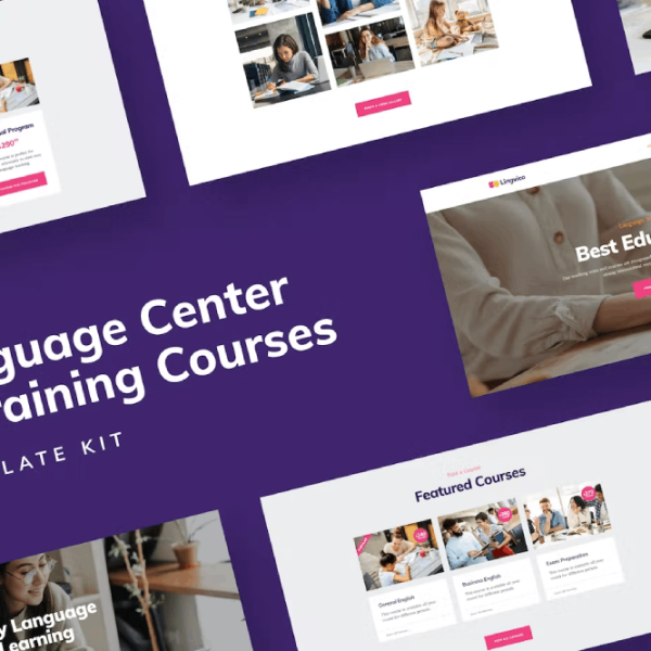 Distance Education – Language Center and Training Courses Template Kit