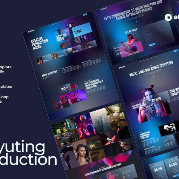 Disyuting - Production House Elementor Template Kit