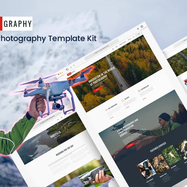 DronoGraphy: Elementor Template Kit for Aerial Photography