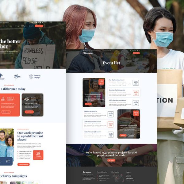 Empathy: Elementor Template Kit for Charity, Donation & Nonprofit Organizations