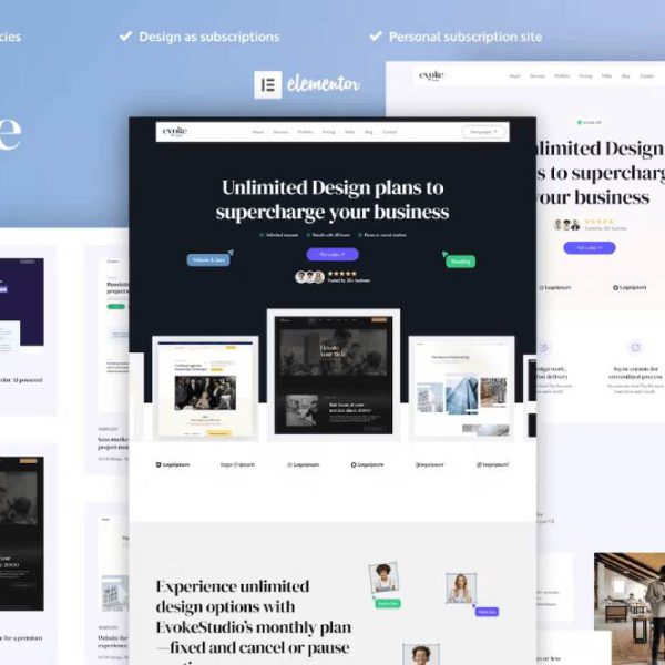 EvokeStudio - Elementor Template Kit for Creative Digital Agencies