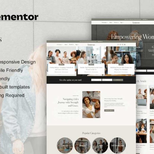 Femmous - Elementor Template Kit for Modern Feminine Blogs