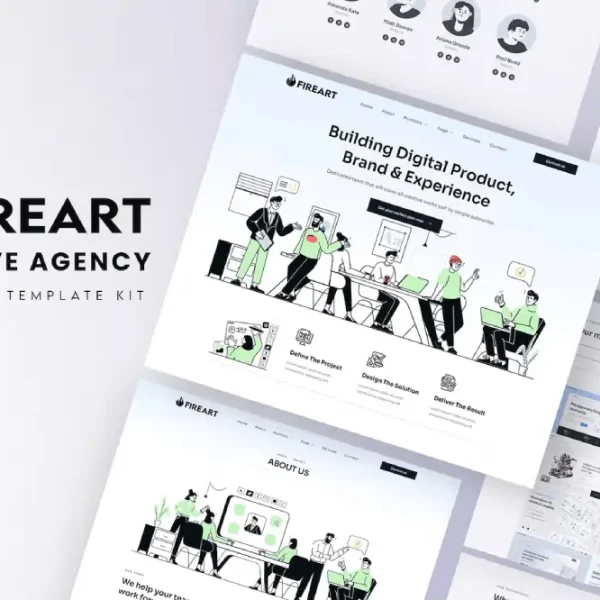 Fireart: Elementor Template Kit for Creative Agencies & Branding