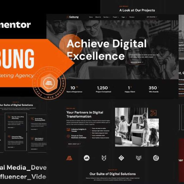 Gabung - Template Kit for Digital Marketing Agency with Elementor