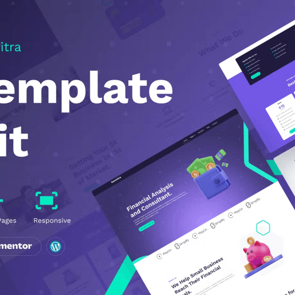 Geomitra and Creative Financial Elementor Pro Template Kit