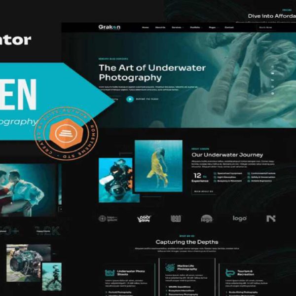 Graken – Underwater Photography Elementor Template Kit
