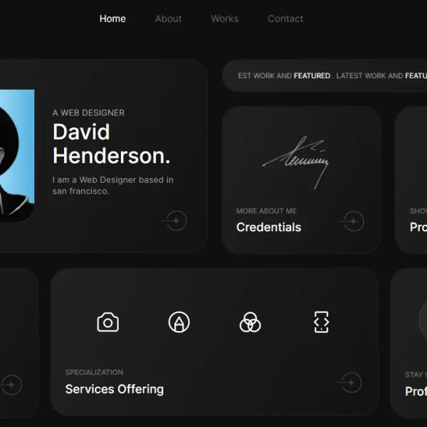 Gridly: Elementor Template Kit for Creative Personal Portfolios