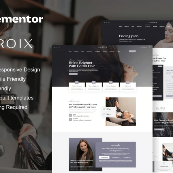 Hairoix – Hair Care Elementor Pro Template Kit