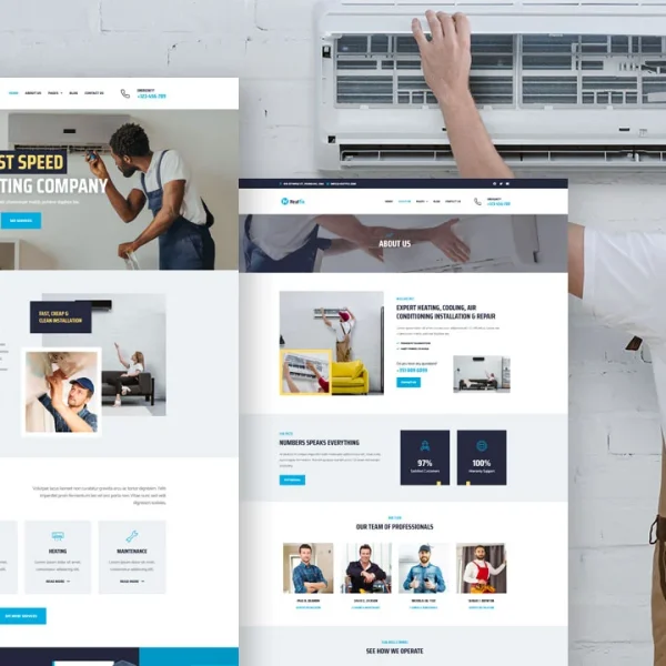 HeatFix: Elementor Template Kit for Air Conditioning Services