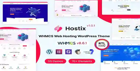 Hostix – WHMCS Hosting WordPress Theme | Lifetime License | One Time Payment