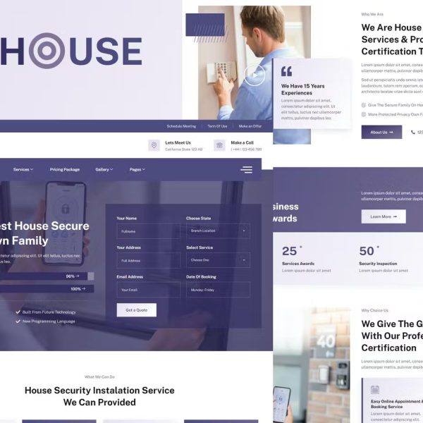 Housec – Smart Home Security and Automation Elementor Template Kit