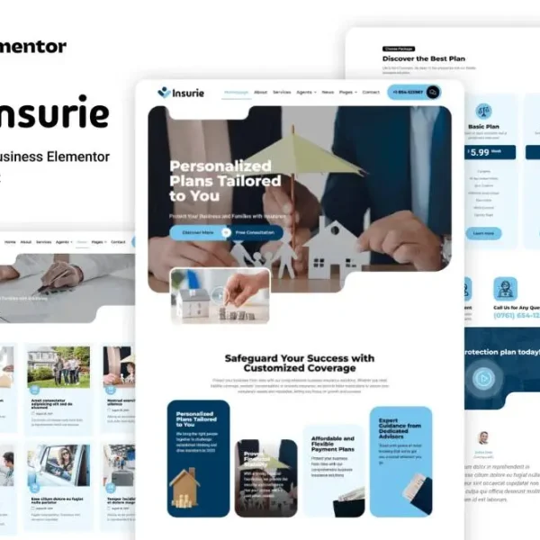 Insurie – Insurance Business Elementor Template Kit