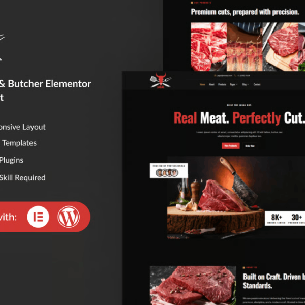 Jagal – Meat Shop and Butcher Elementor Template Kit