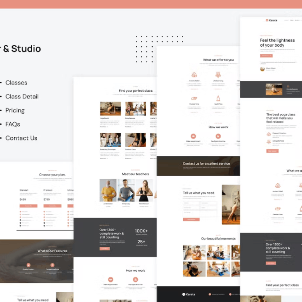 Karata – Yoga Teacher and Studio Elementor Template Kit