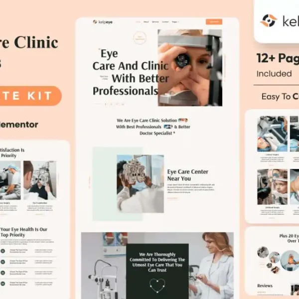 Kelpeye: Elementor Template Kit for Optometrists & Eye Care Clinics