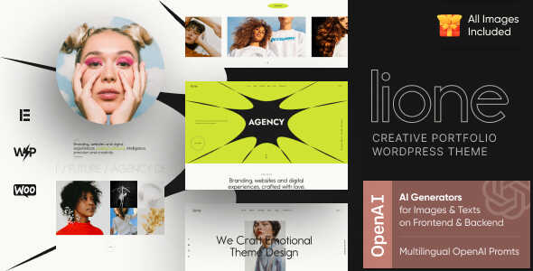 Lione – Creative Portfolio WordPress Theme | Lifetime License | One Time Payment