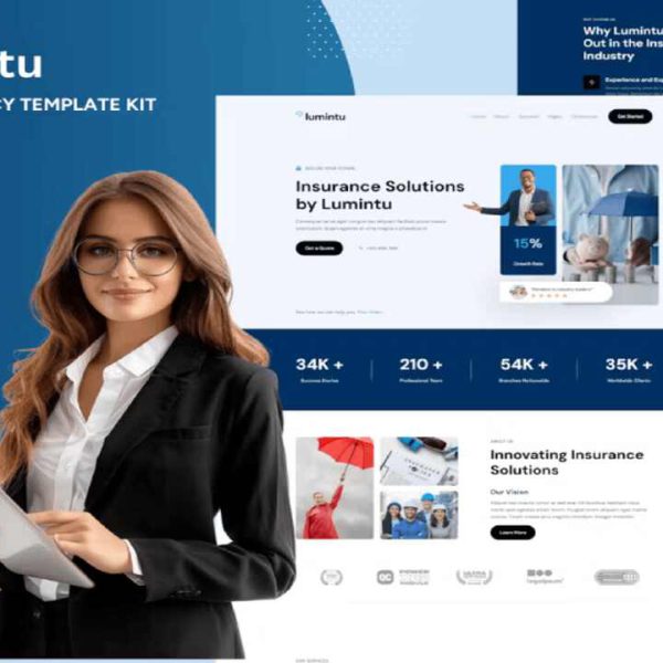 Lumintu – Insurance Agency Elementor Template Kit