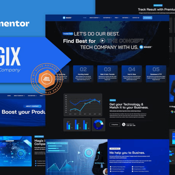 Magix – Saas and Tech Company Elementor Template Kit
