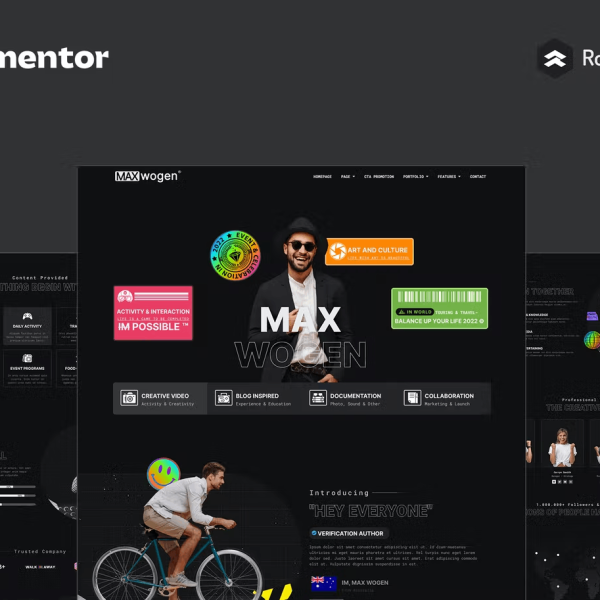 MAX – Content Creator and Elementor Pro Full Site Template Kit