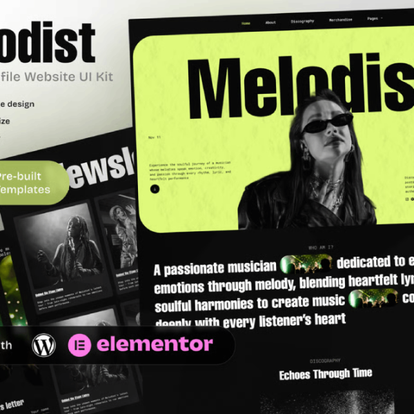 Melodist – Musician Profile Elementor Template Kit
