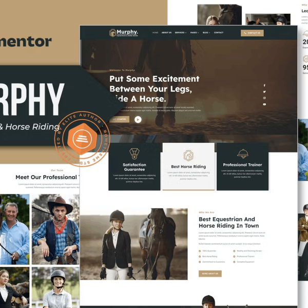 Murphy – Equestrian and Horse Riding Elementor Template Kit