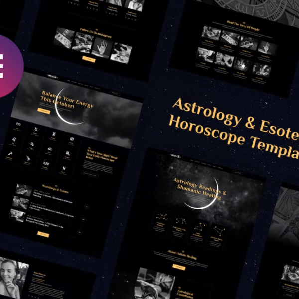 Mystik – Astrology and Esoteric Horoscope Elementor Template Kit