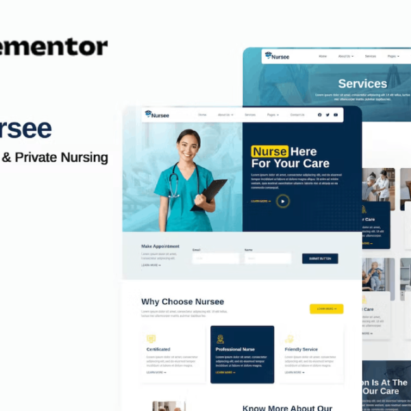 Nursee – Homecare and Private Nursing Elementor Template Kit