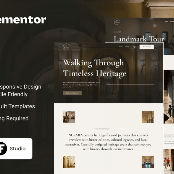 Nusara – Heritage and History Tour Elementor Template Kit