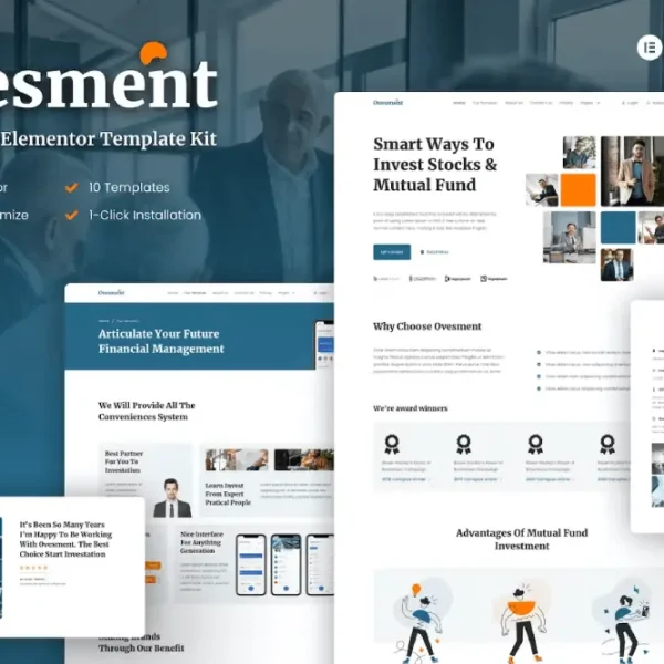 Ovesment – Elementor Template Kit for Investment & Finance