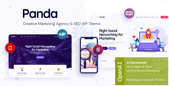 Panda – Creative Marketing Agency And SEO WordPress Theme | Lifetime License | One Time Payment